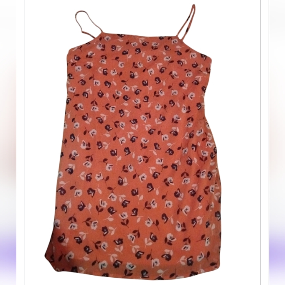 American Eagle Outfitters Orange Floral Midi Dress